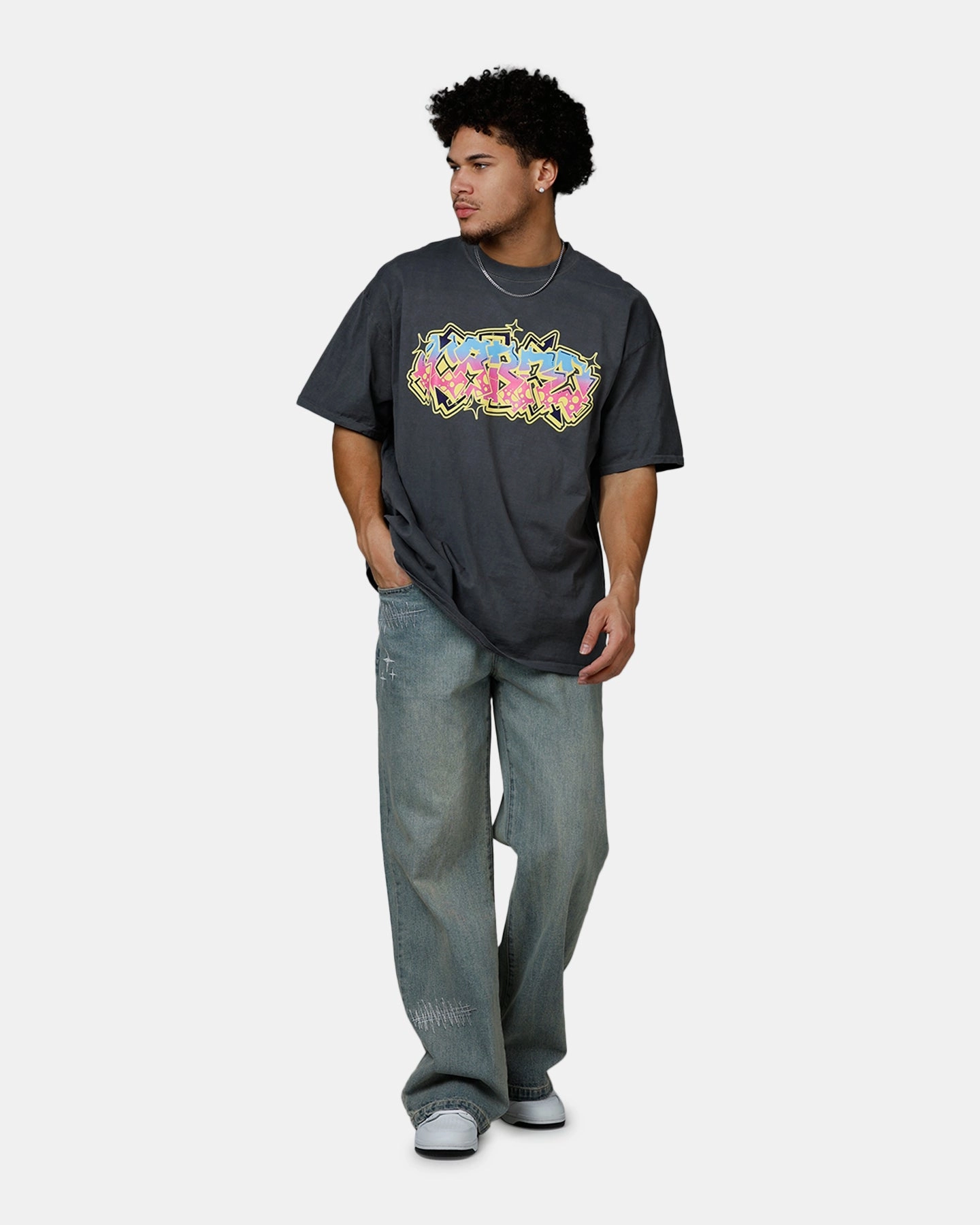 VentilatedArmholes Carre Vandalize Drop T-Shirt Washed Charcoal