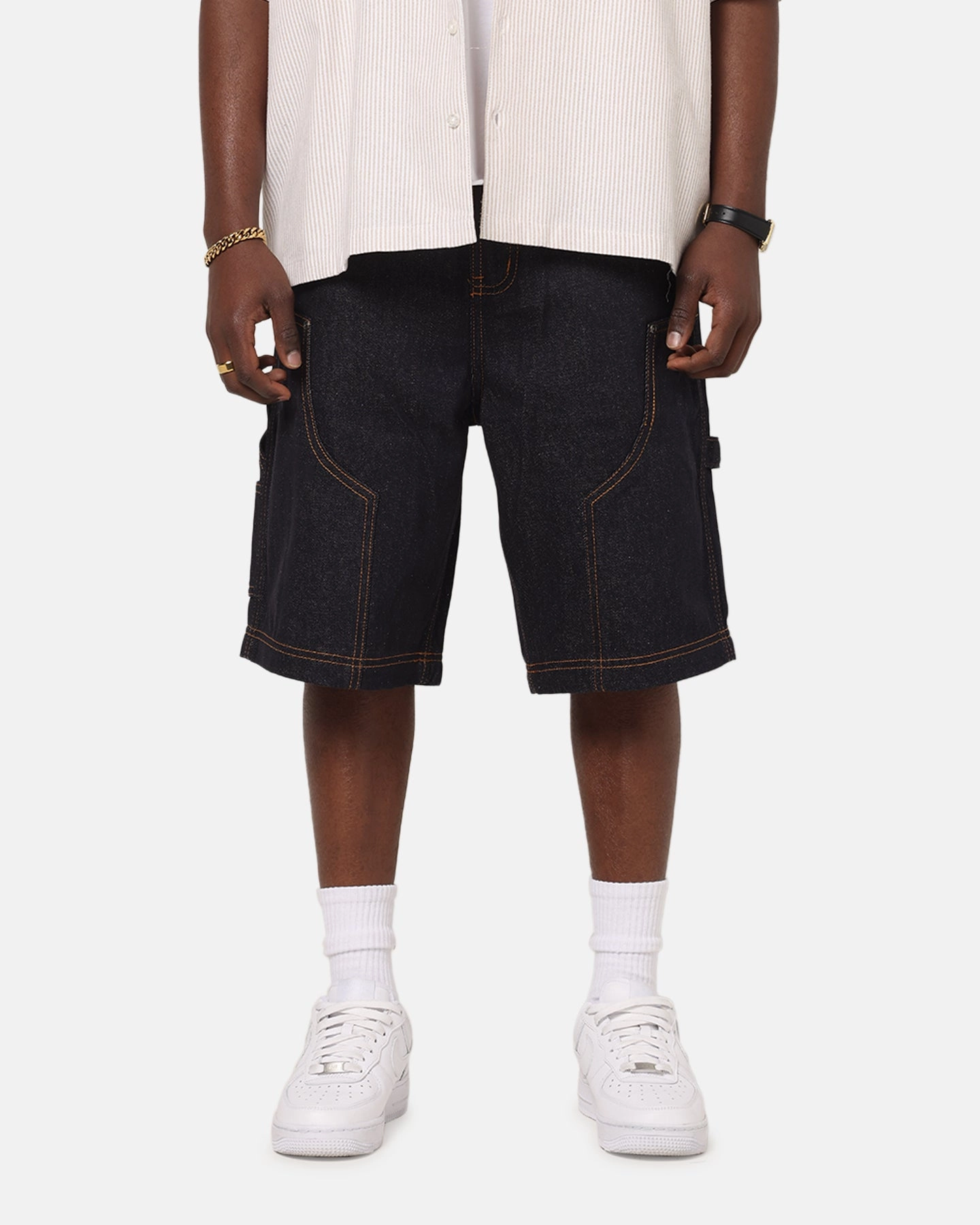 Carre Work Jorts Dark Washed Indigo ExtendedSizeRange