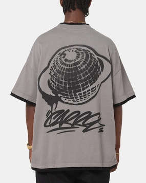 Carre Worldwide Layered T-Shirt Grey/Black BreathableMeshPanel