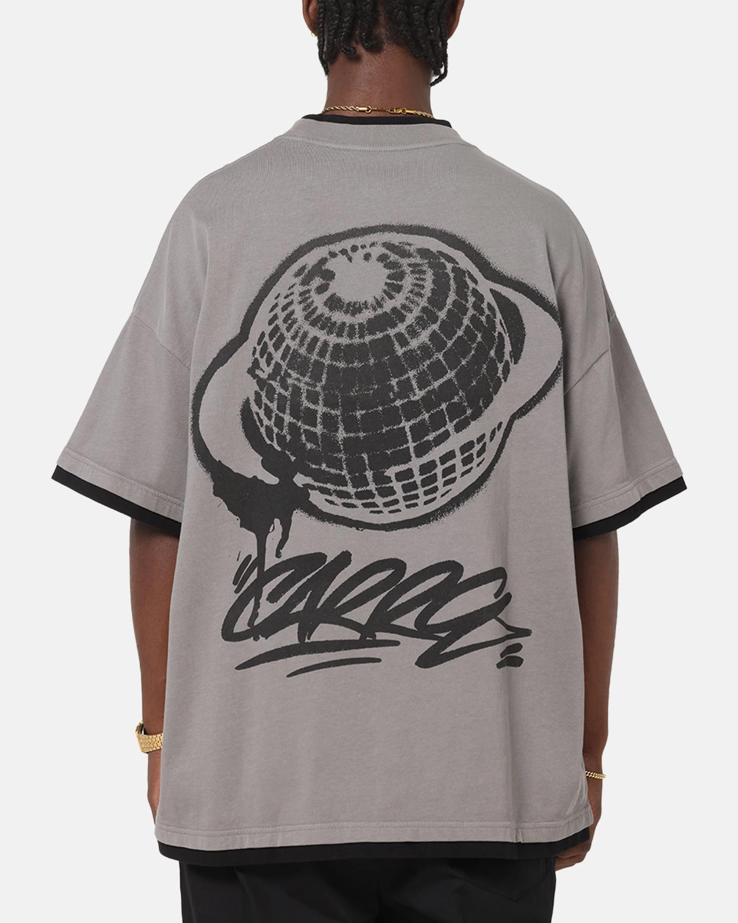 Carre Worldwide Layered T-Shirt Grey/Black BreathableMeshPanel