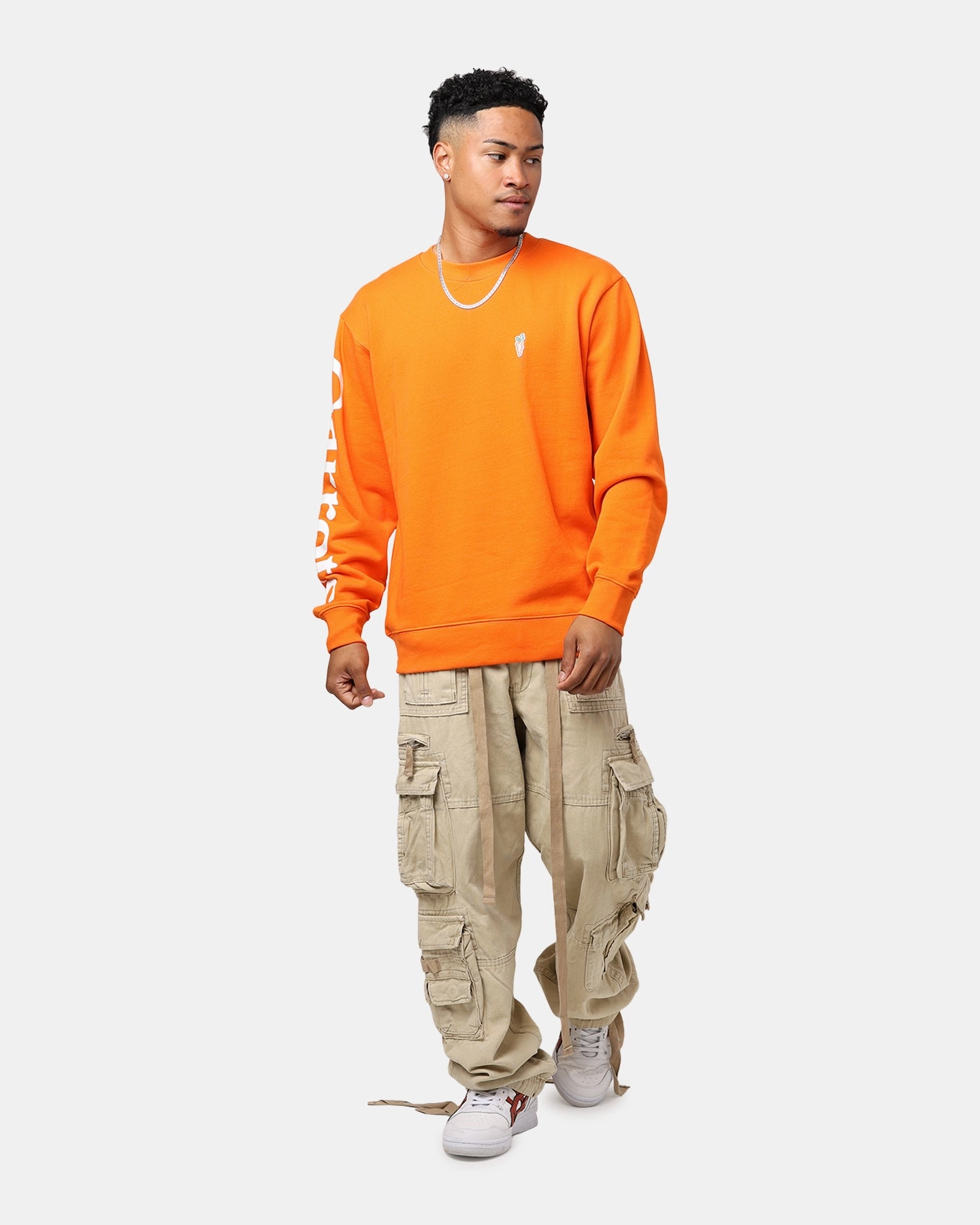 Carrots By Anwar Woodmark Crewneck Orange EcoFriendly Dye GarmentWashed Texture