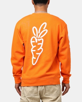 Tear Resistant Reinforcement EcoFriendlyMaterial Carrots By Anwar Woodmark Crewneck Orange