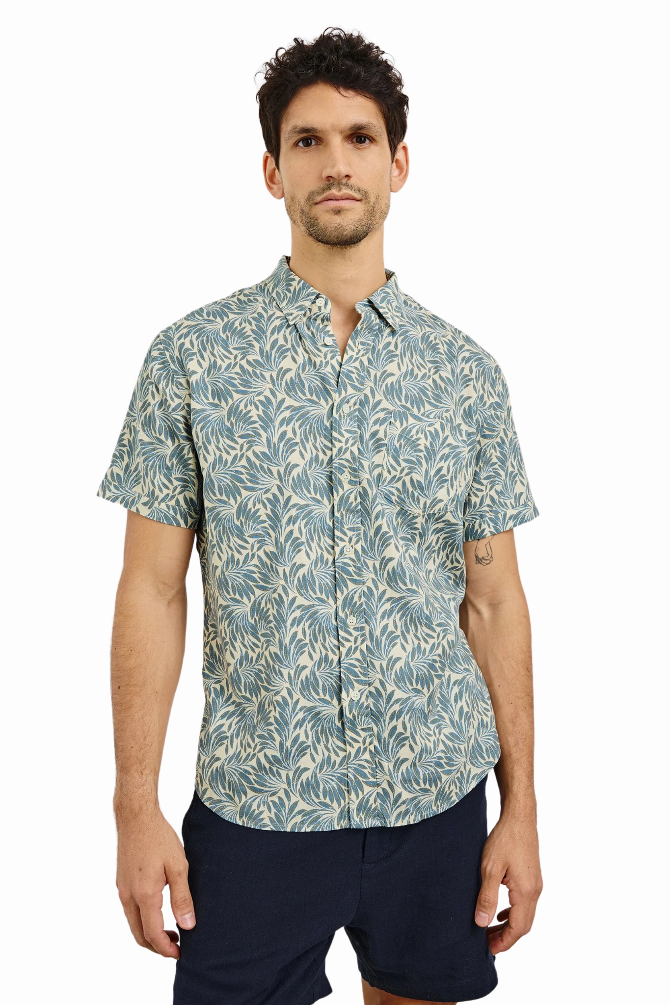 Carson Shirt in Ecru Banana Premium Finish Breathable fabric