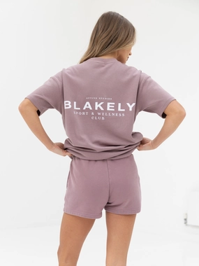 Active Studios Oversized T-Shirt - Dusty Pink Quick Fit Design Layered Comfort