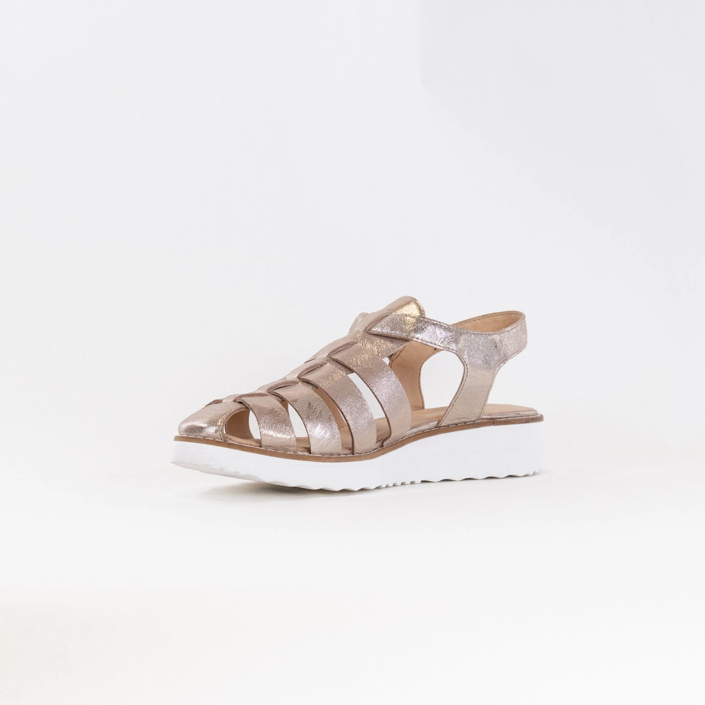 Django & Juliette Oblight (Women's) - Platino Scratch Leather Supportive Travel Shoes.