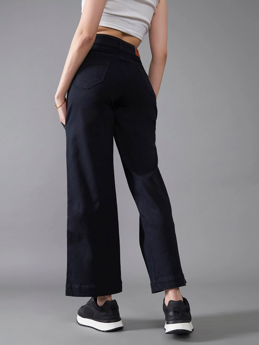 CHASEstretch? Black Flared High-Rise Denim Jeans Daily Musthave Everyday Neutral