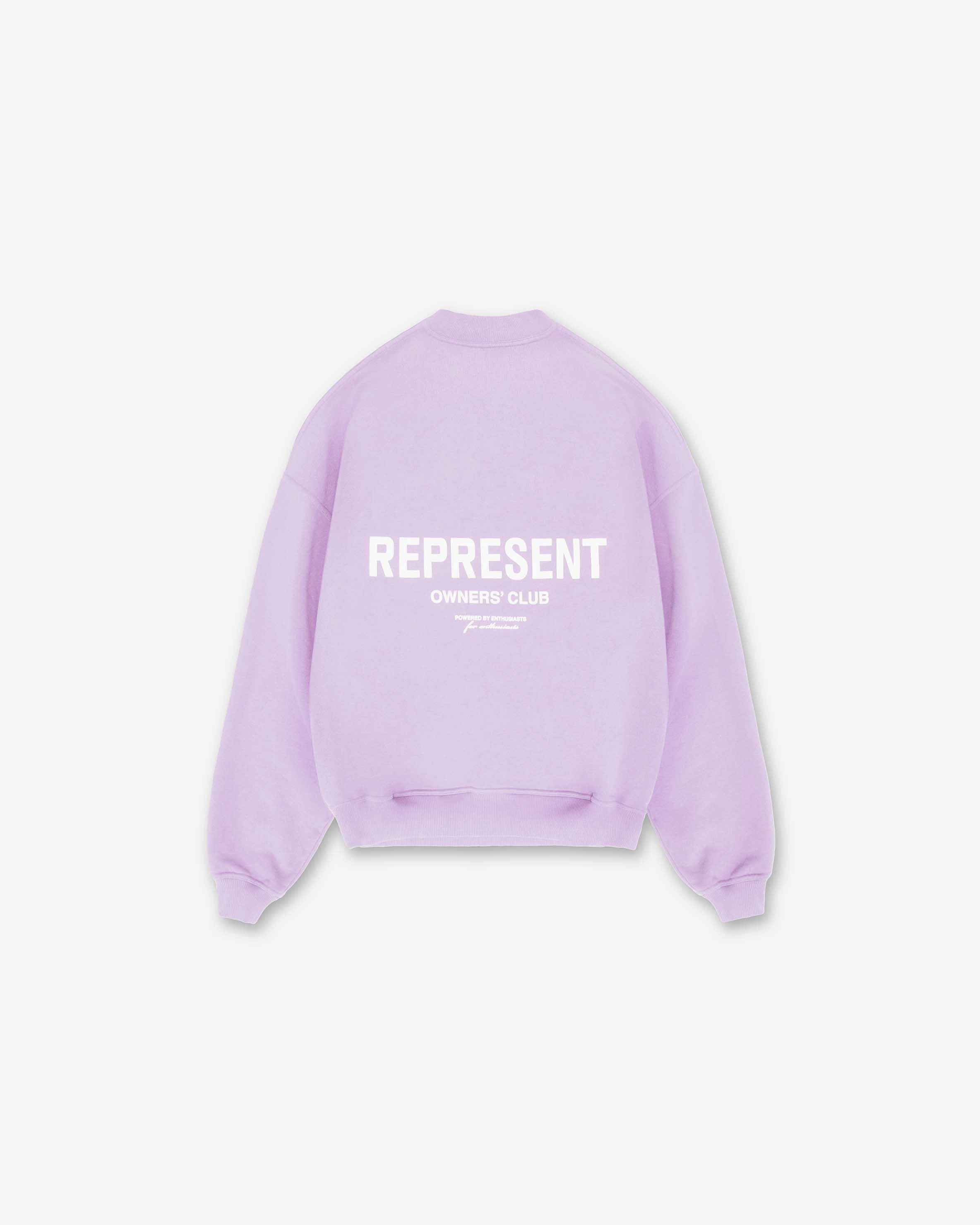 Represent Owners Club Sweater - Pastel Lilac Easy Fit Thermal Insulation Knits