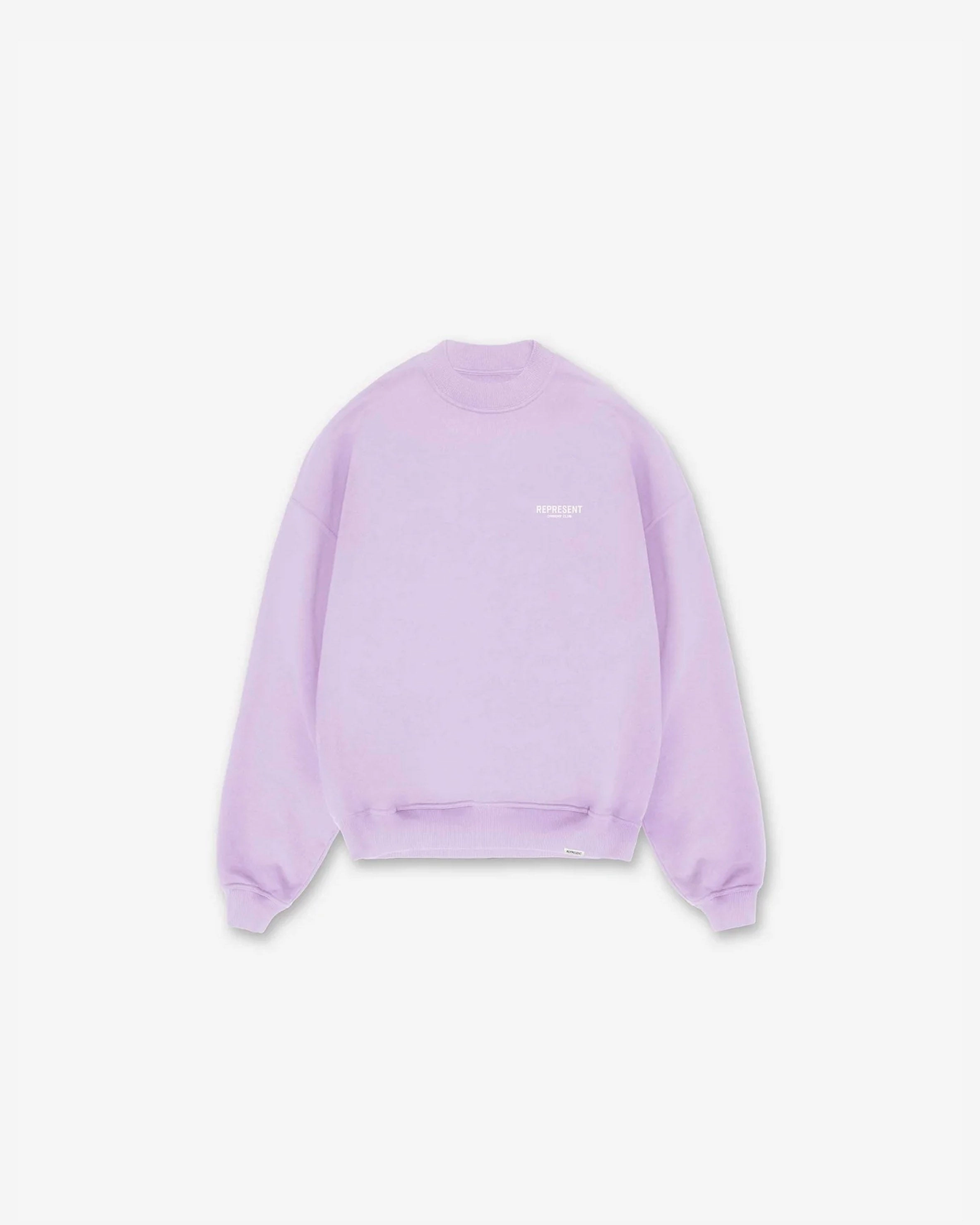 Represent Owners Club Sweater - Pastel Lilac Street Comfort QuickDry Fibers