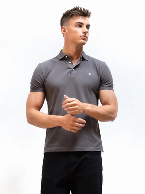 Anchor Polo Shirt - Grey Winter Retreat
