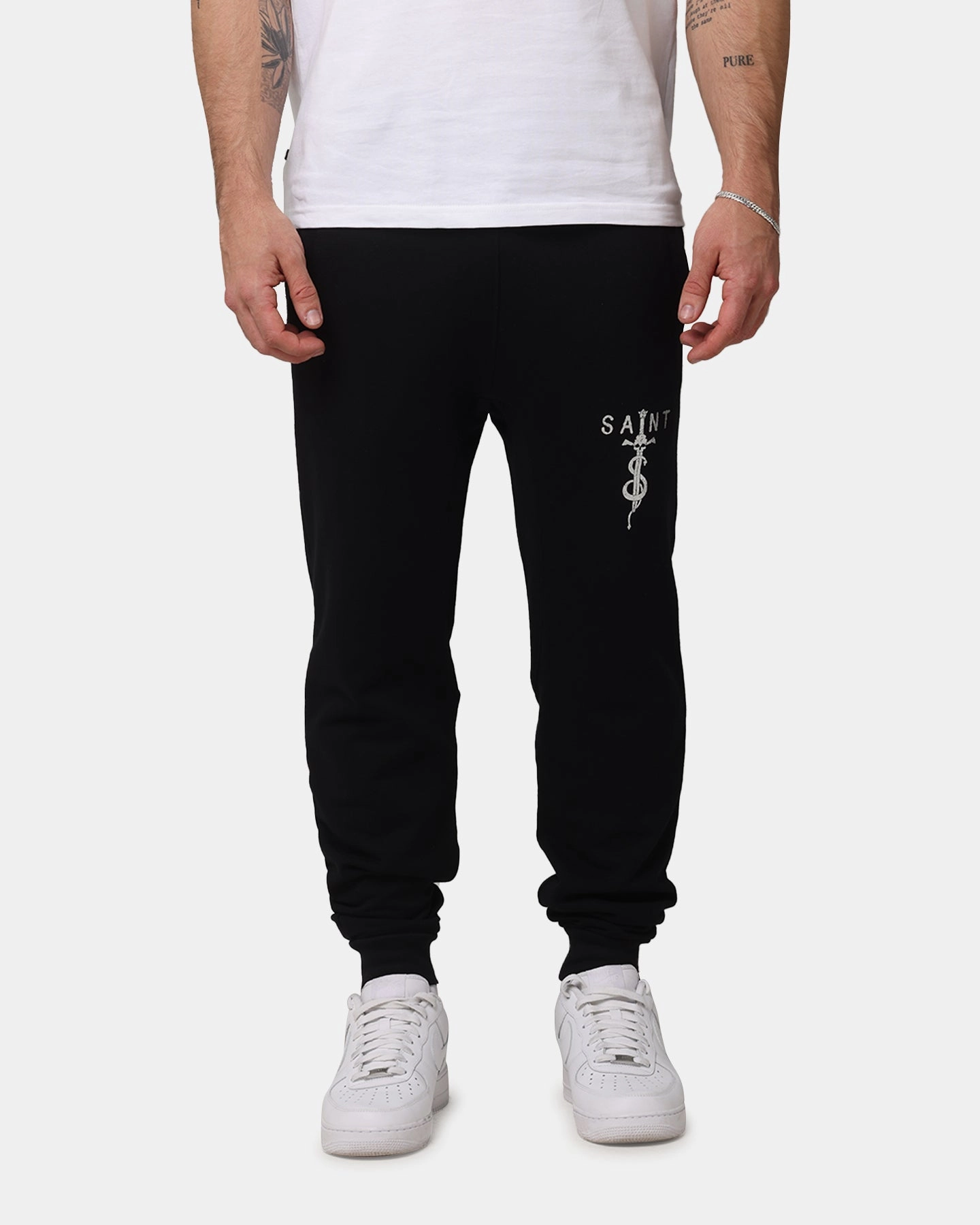 Trendy Look Saint Morta Daggers Sweatpants Black/Silver