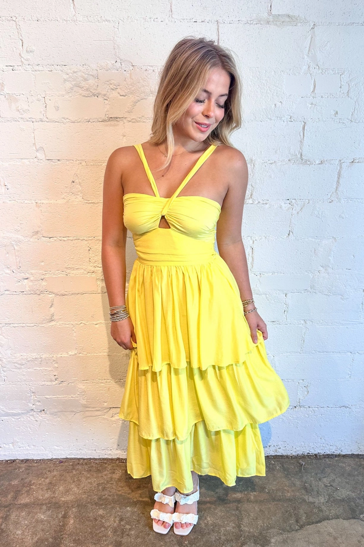 Pineapple Dream Midi Dress Everyday-Comfort