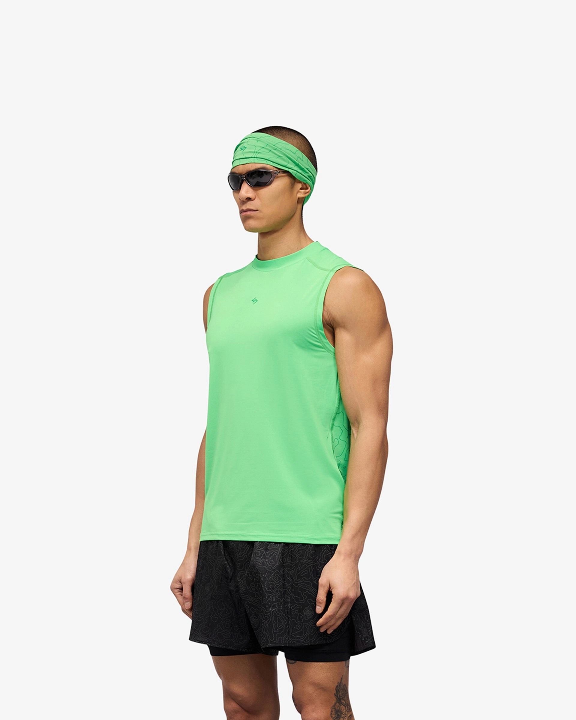 247 Contour Run Tank - Speed Green GentleWashResistance