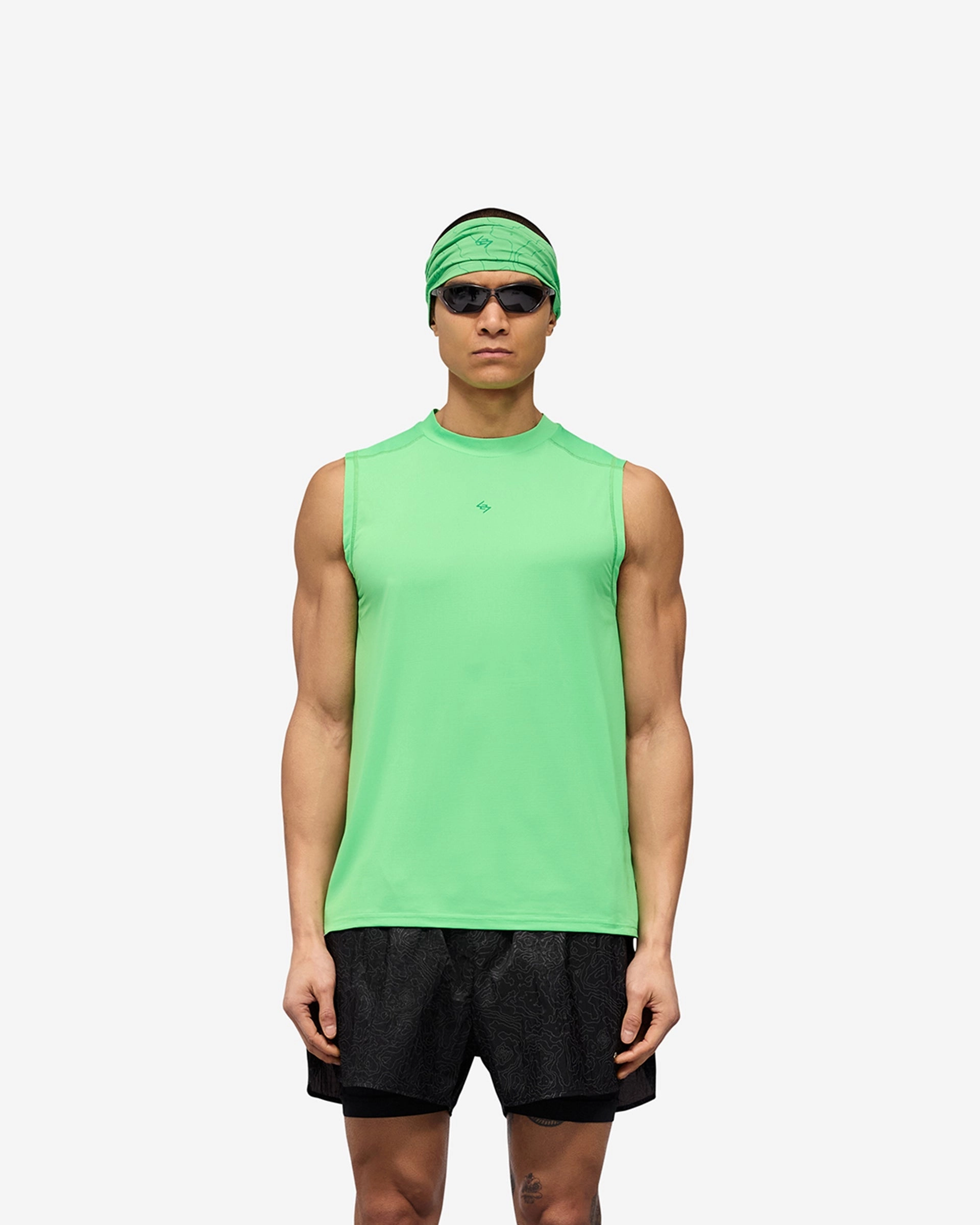 247 Contour Run Tank - Speed Green Comfort Design Trendy Wearable