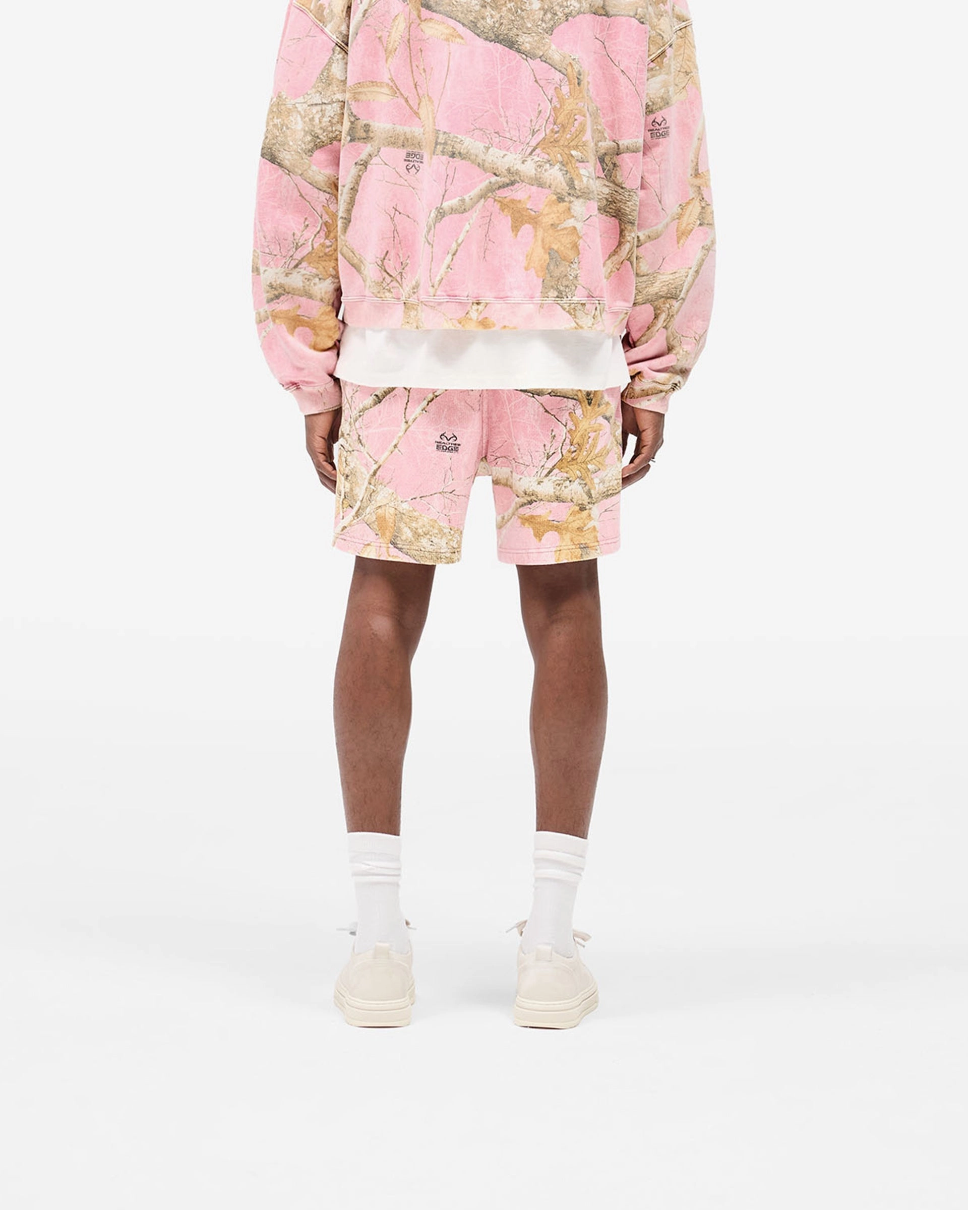 Realtree? Mesh Shorts- Washed Pink Camo Cycling shorts Durable Stitching