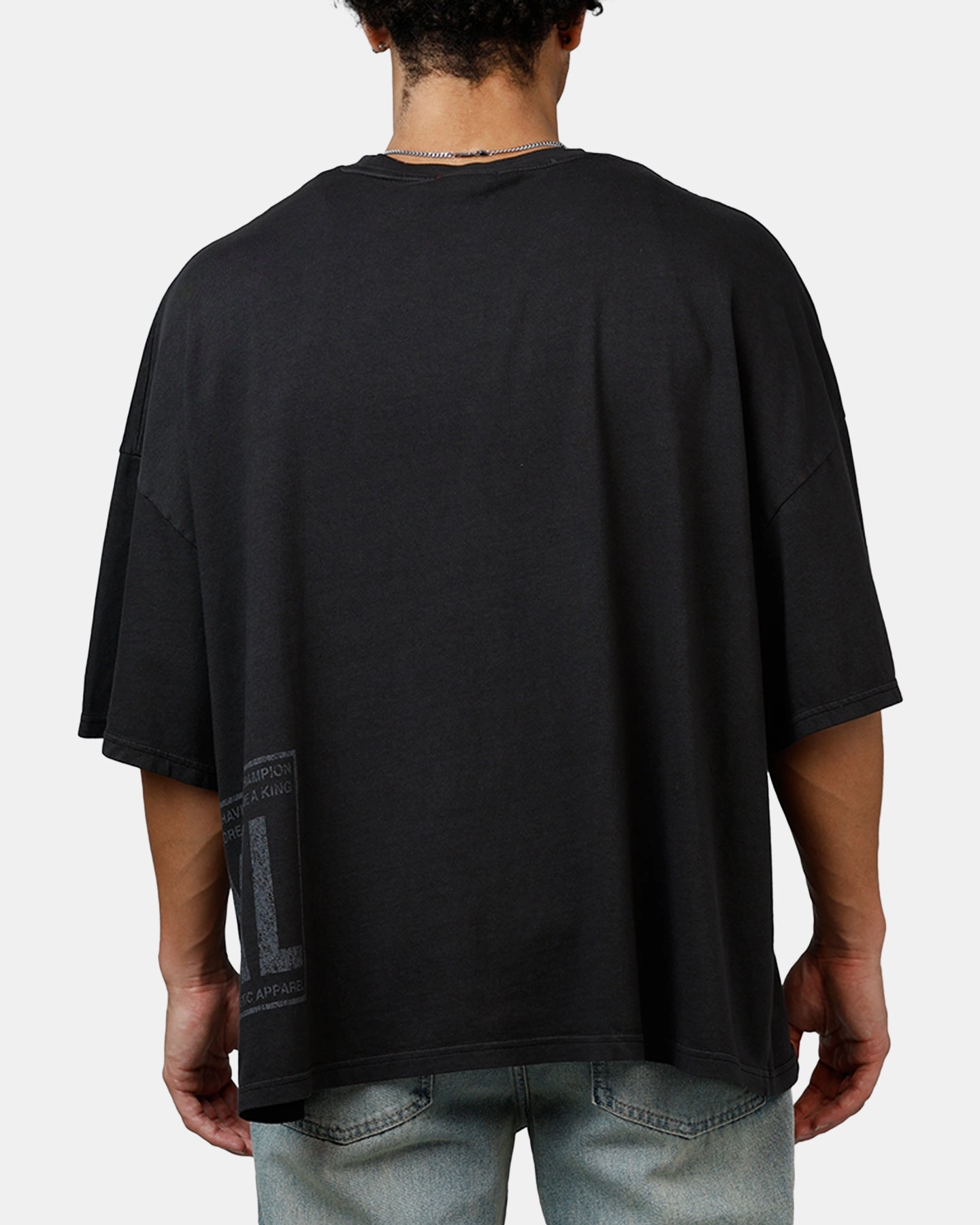 ComfortStretch Champion Mega Jocktag Scrip T-Shirt Black