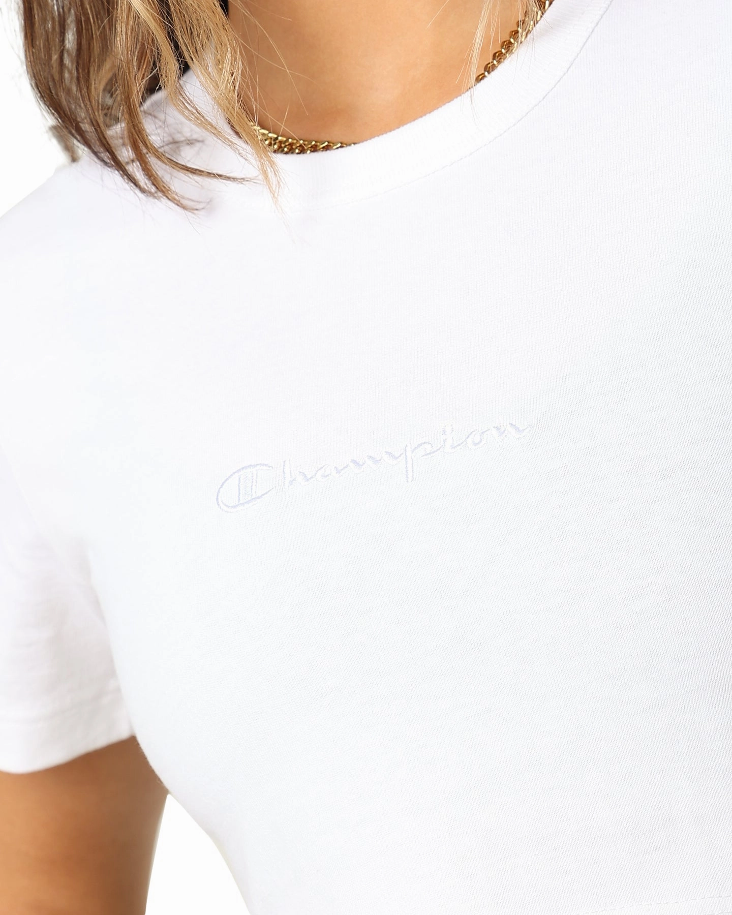 Champion Women's Heritage Nineties T-Shirt White LowProfileDesign AntiPilling Finish