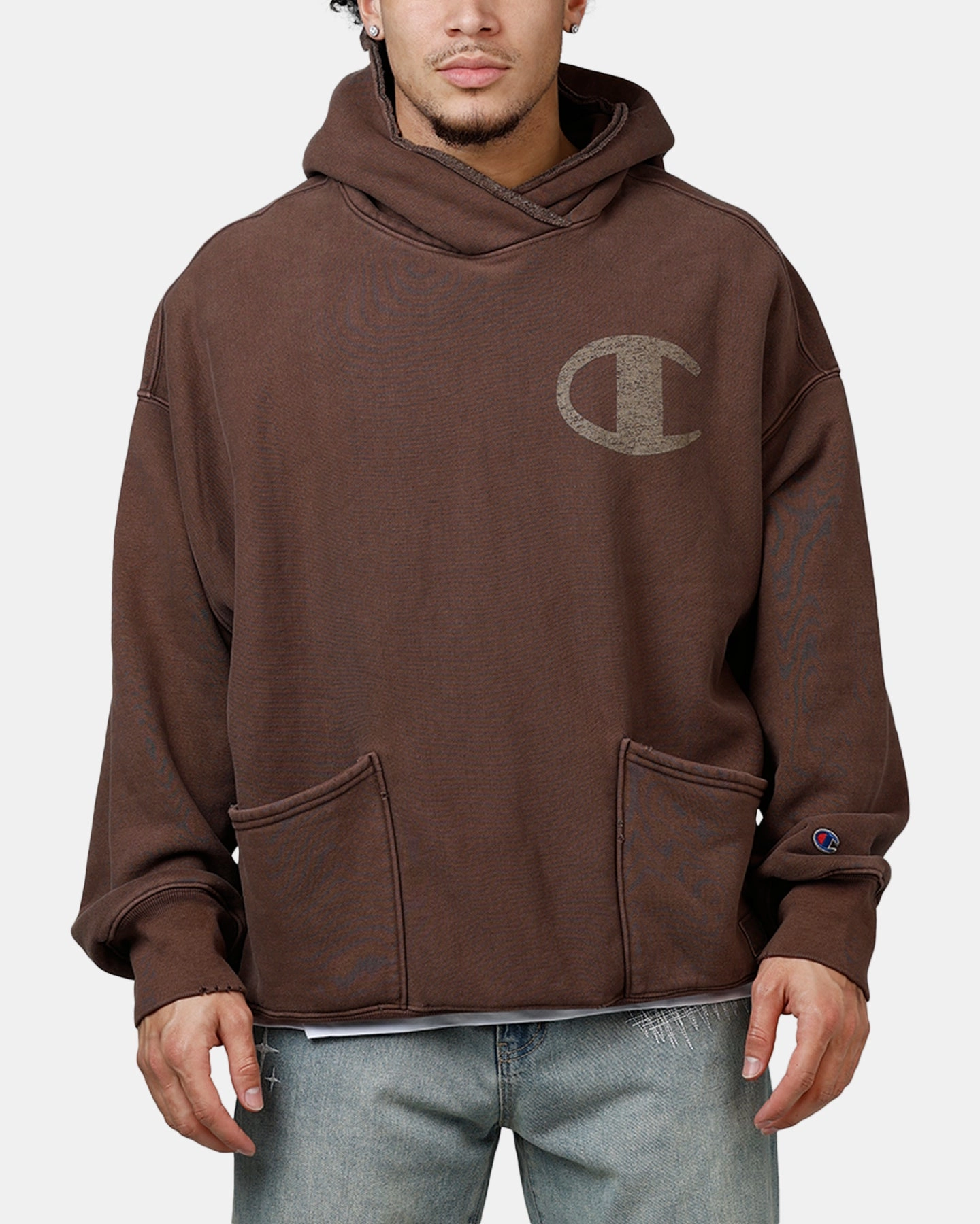 WaterResistant Odor Resistant Coating Champion XXL Hoodie Chocolate