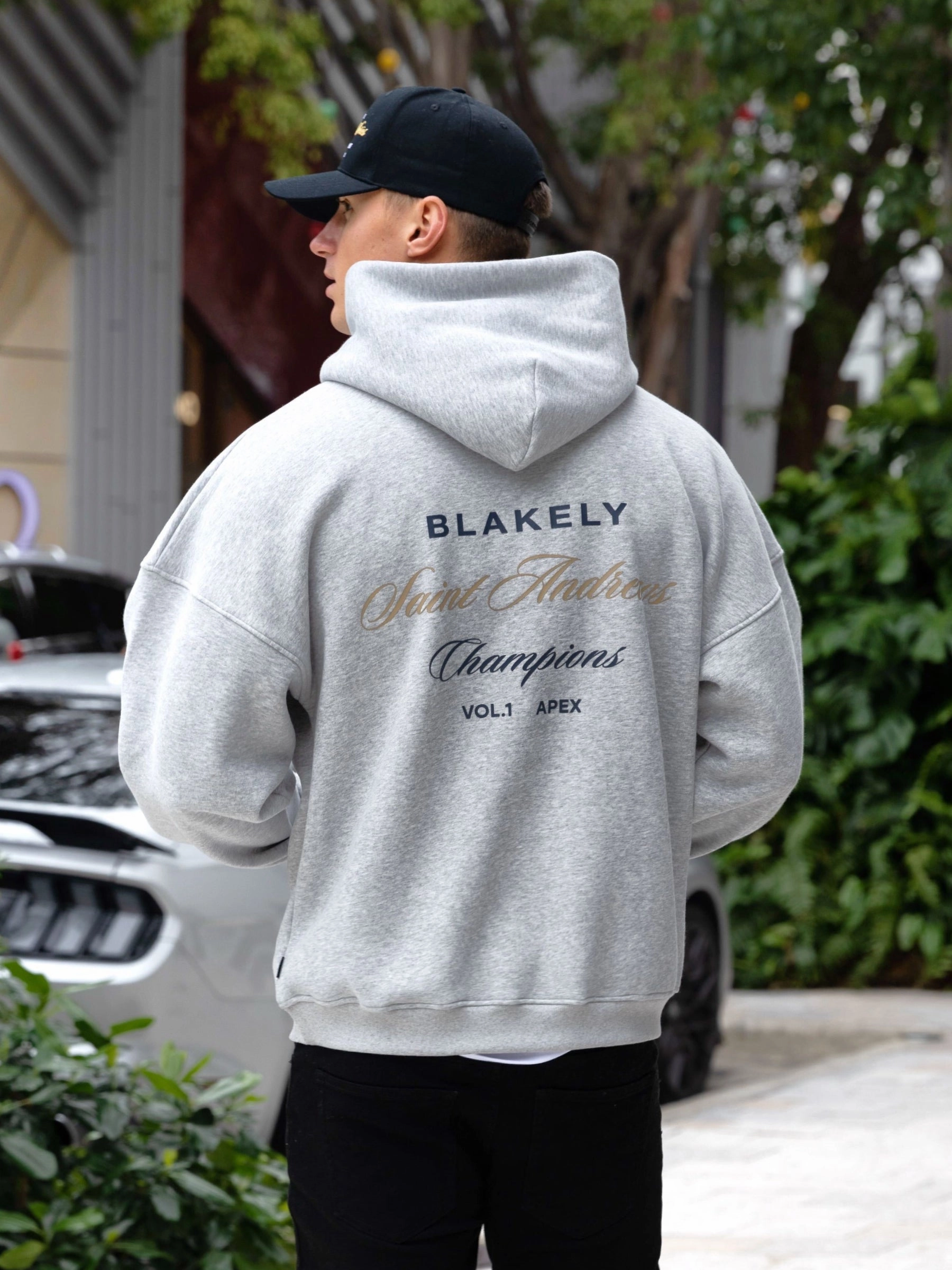 Polar bear like Bee like Champions Legacy Relaxed Hoodie - Marl Grey