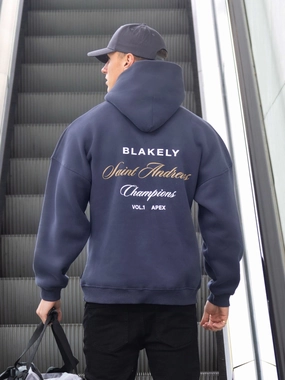 Champions Legacy Relaxed Hoodie - True Navy Flexible Waist