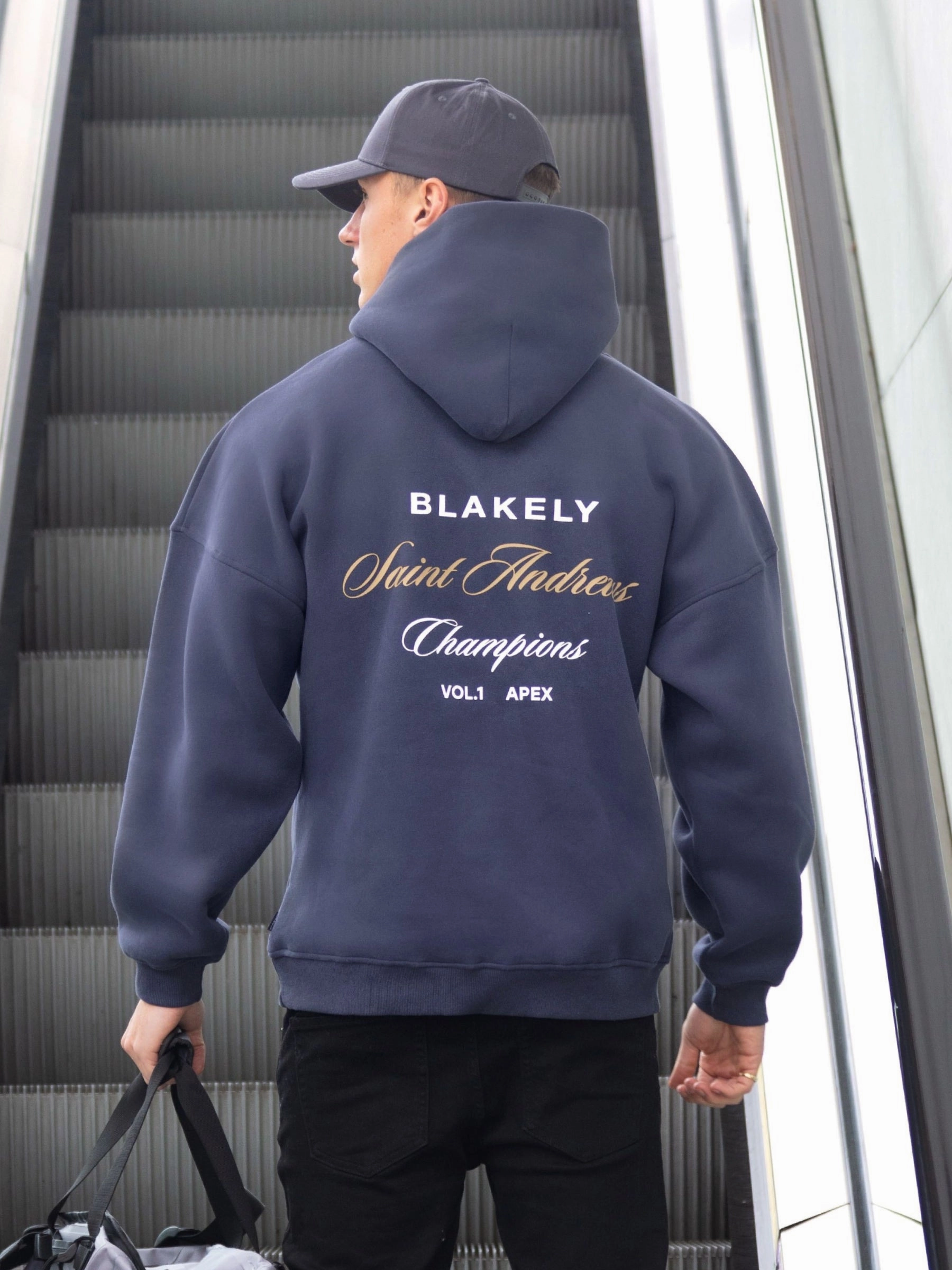 Champions Legacy Relaxed Hoodie - True Navy Flexible Waist