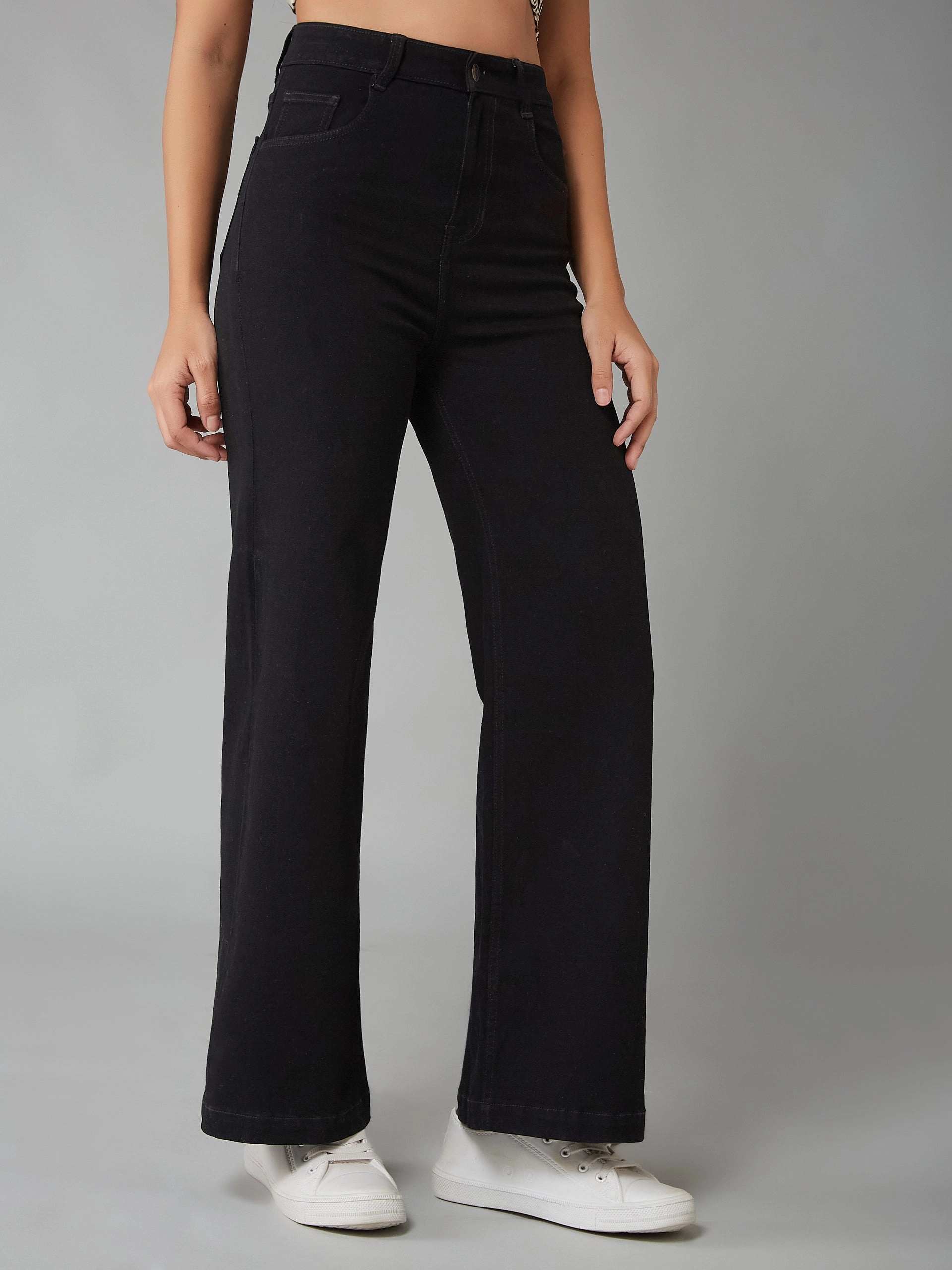 CHASEshape? Black Bootcut High-Rise Stretchable Denim Jeans All Time Basic