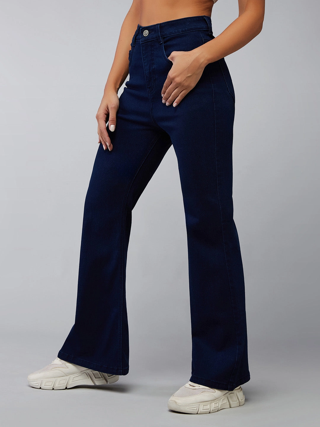 Effortless Waist CHASEshape? Navy-Blue Bootcut High-Rise Denim Jeans