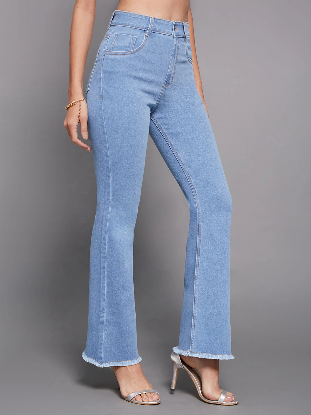 CHASEstretch? 24/7 Comfort Light Blue Bootcut High-Rise Stretchable Denim Jeans Couple Look Athlete Fit Festival Outfit Resilient material