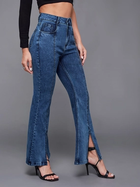 CHASEstretch? 24/7 Comfort Navy-Blue Bootcut High-Rise Stretchable Denim Bootcut Jeans Athlete Fit High Quality