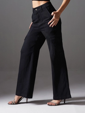 Strong Stitch CHASEstretch? Black Bell-Bottom Bootcut High-Rise Denim Jeans