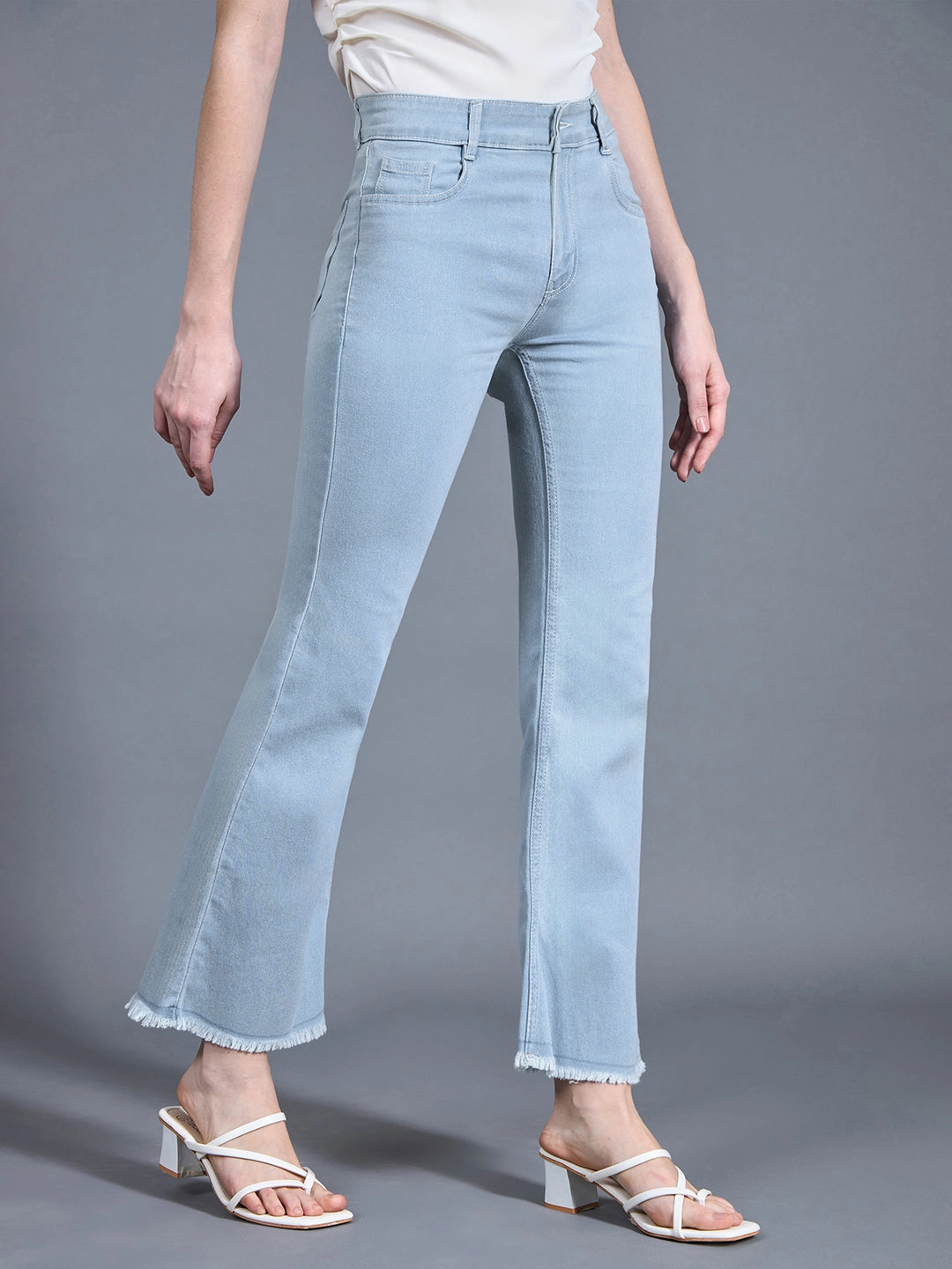 Daily Favorite Match With All CHASEstretch? Light Blue Bootcut High-Rise Cropped Denim Jeans