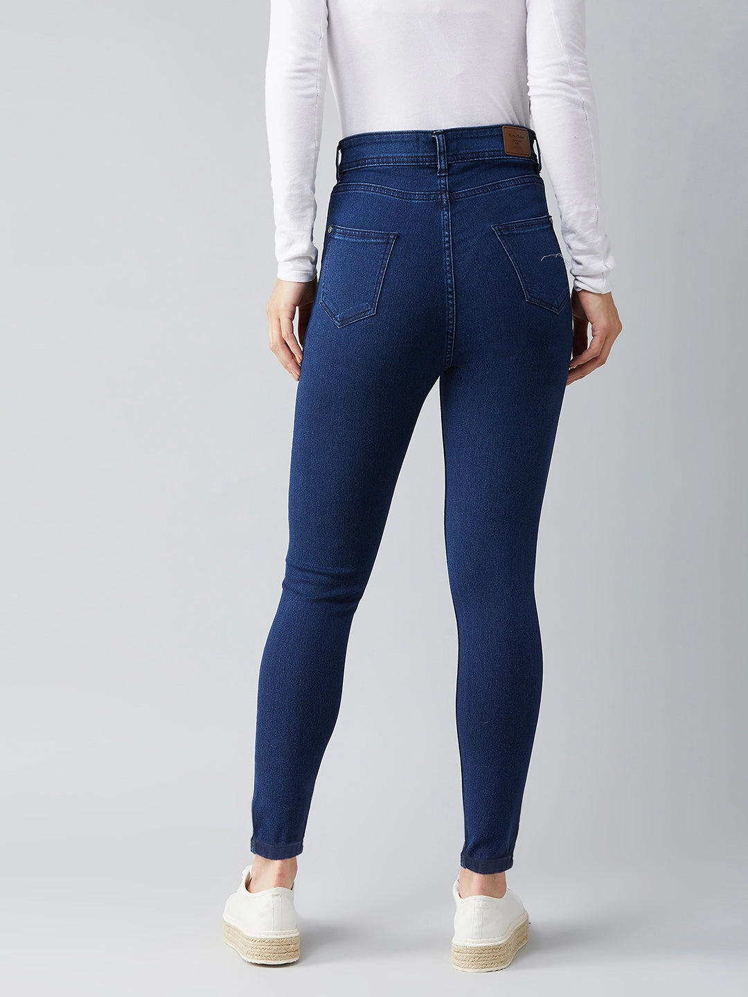 CHASEstretch? Navy-Blue Skinny-Fit High-Rise Denim Jeans Outfit Formula Easywear Style