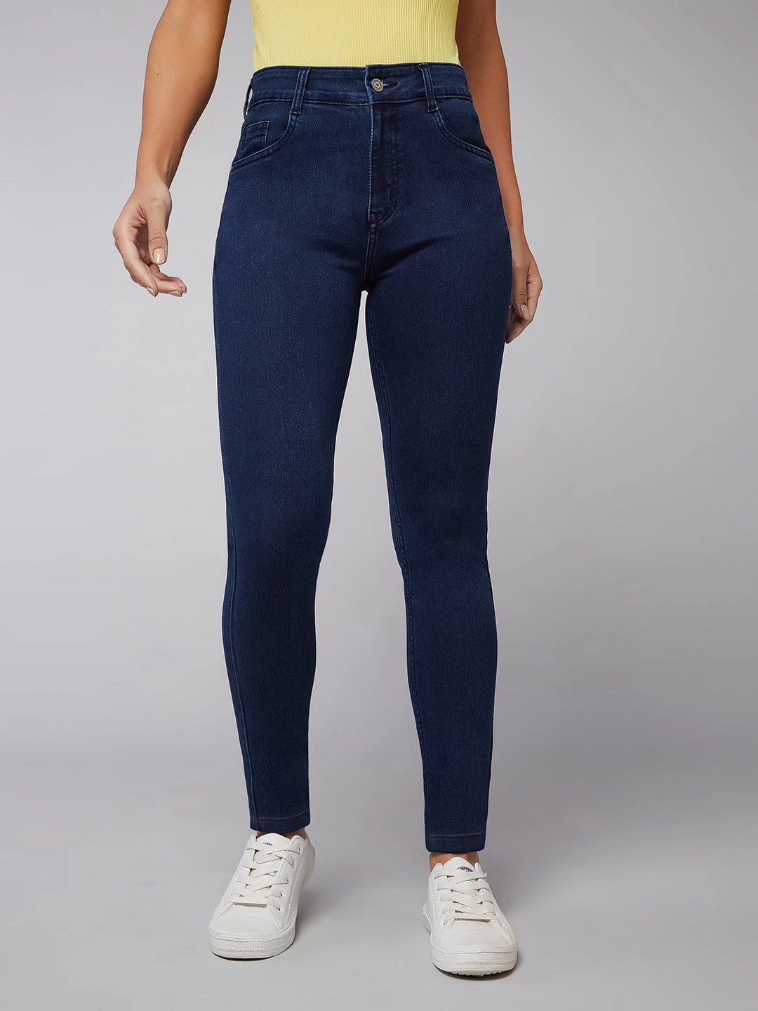Classic Fit CHASEstretch? Navy-Blue Skinny-Fit Mid-Rise Denim Jeans
