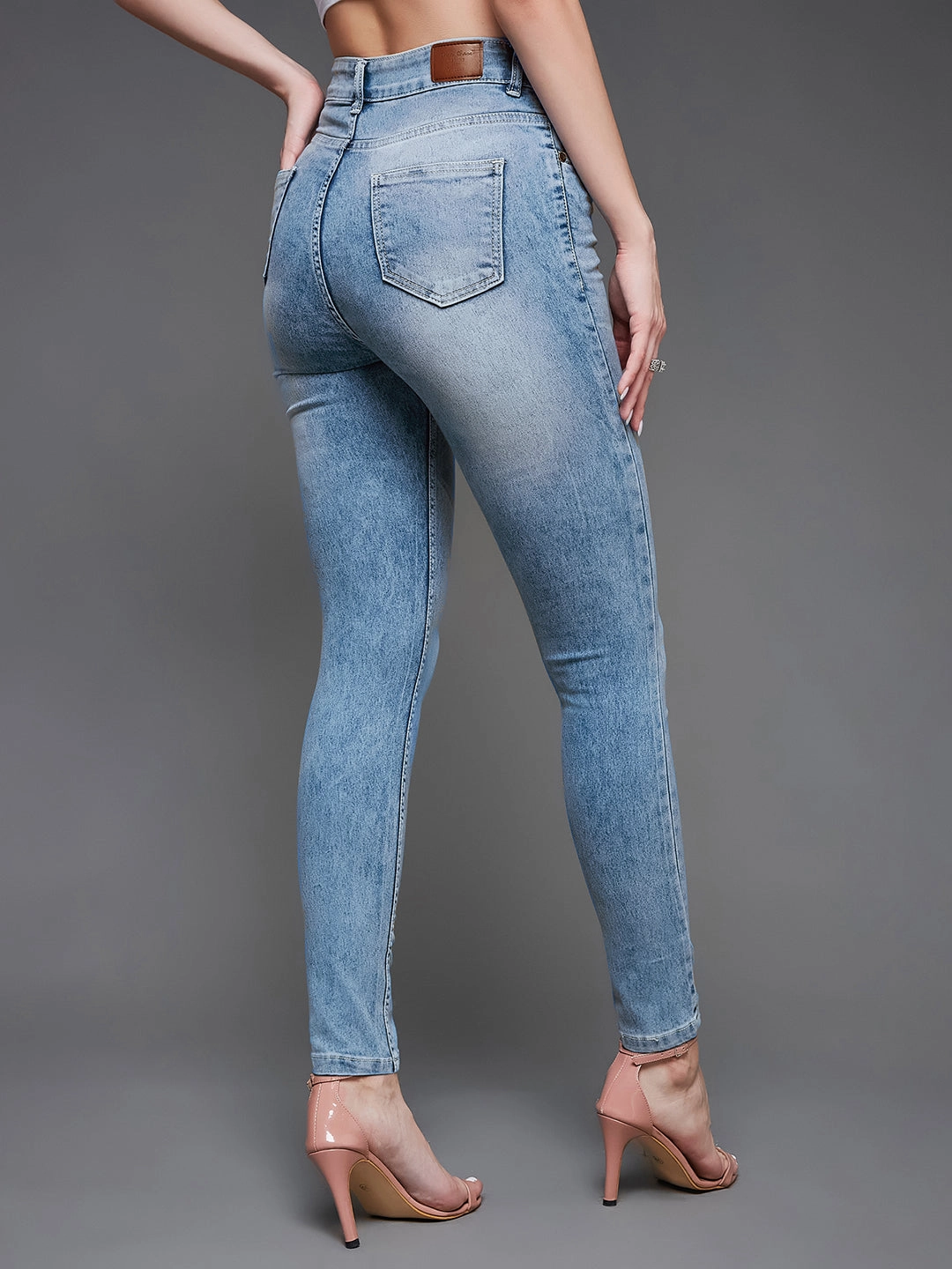 CHASEstretch? Light Blue Slim-Fit High-Rise Denim Jeans Easywear Style