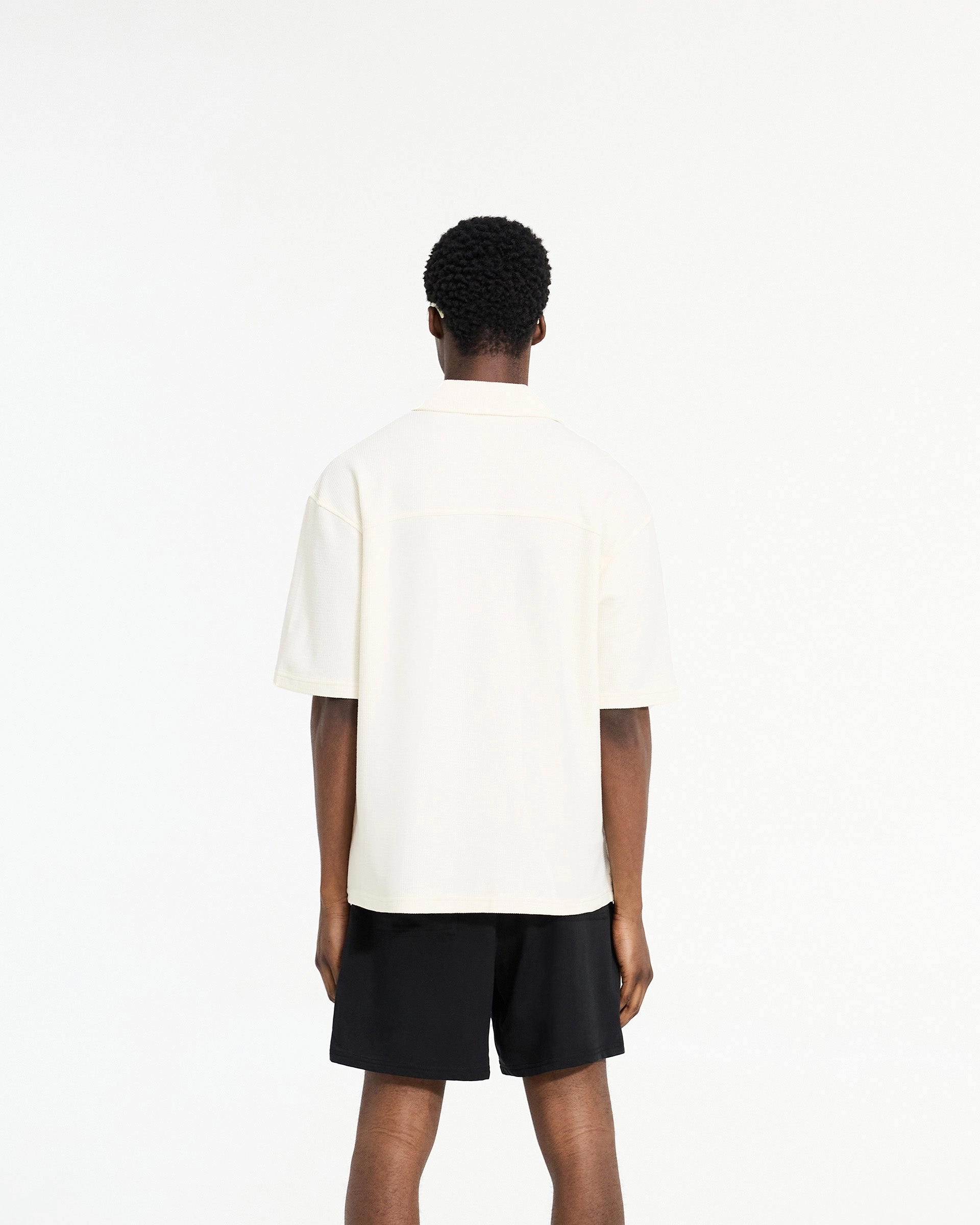 Waffle Shirt - Antique White Premium Pima Cotton Rooftop Bar