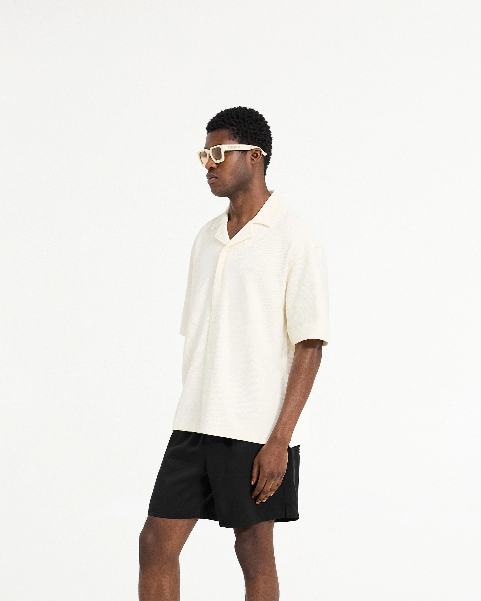 Waffle Shirt - Antique White Smart Layering Petite Cut