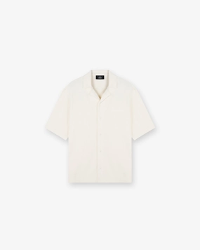 Midweight Textile Waffle Shirt - Antique White