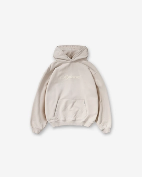 Script Logo Hoodie - Concrete Casual Ease Classic Fit