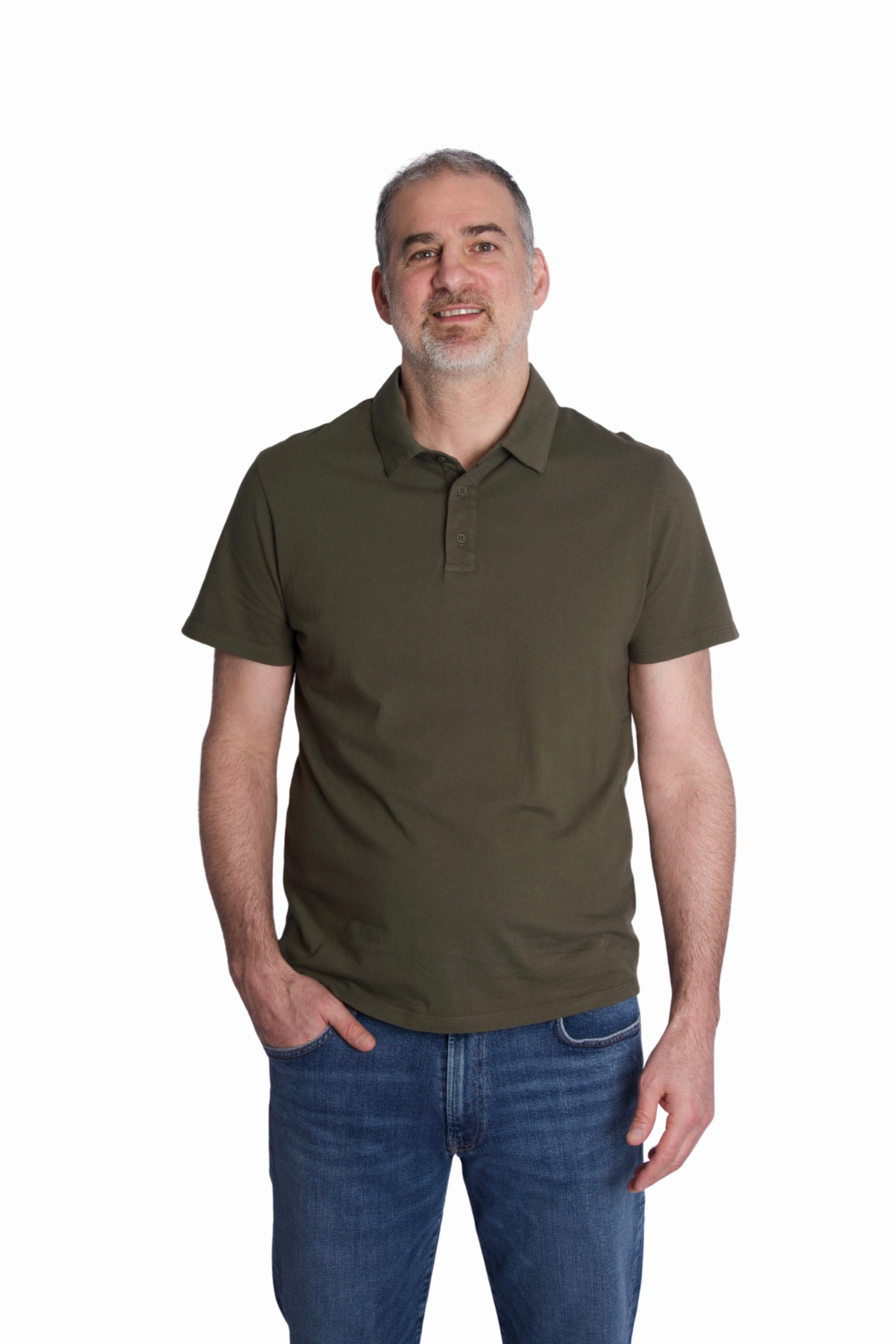 Fashion Top Garment Dye Polo in Washed Olive