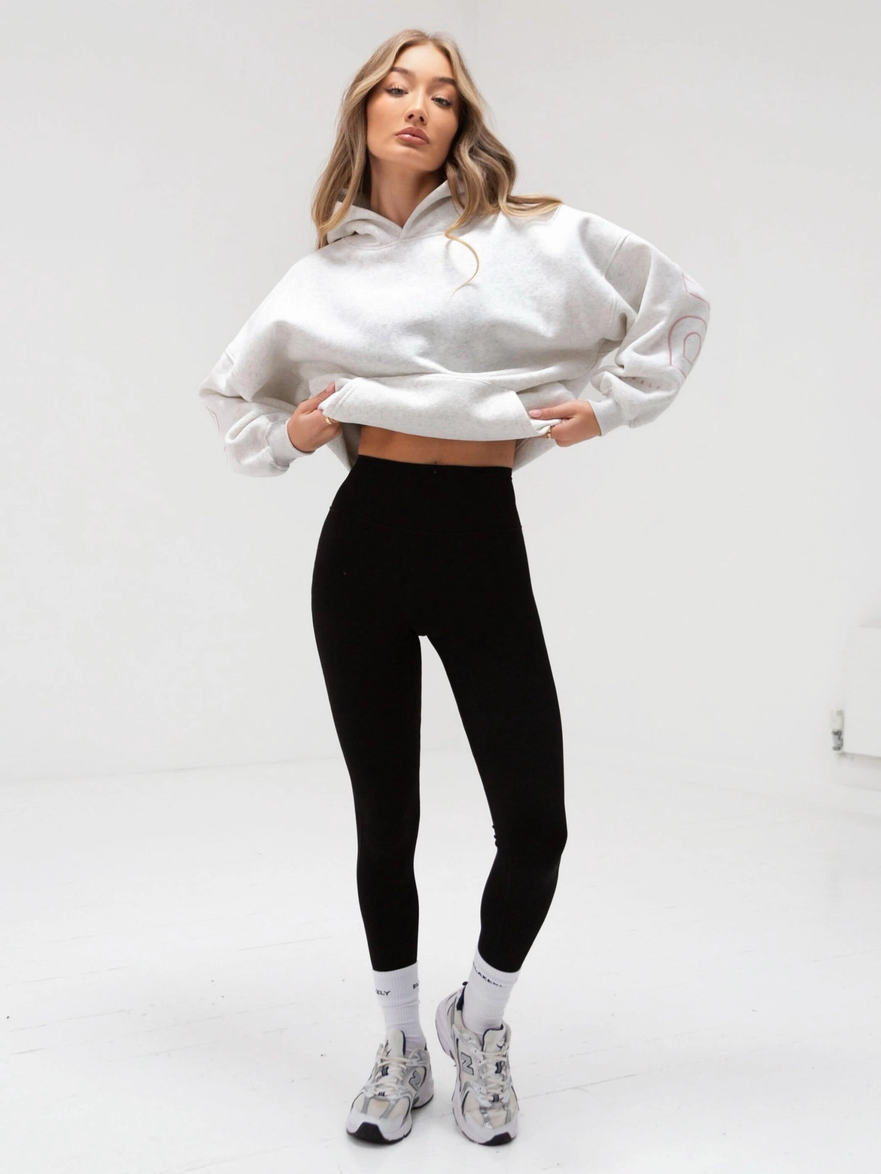 Embroidered Isabel Oversized Hoodie - Bubblegum Pink Light Flex Fit No Sag Shoulder Support