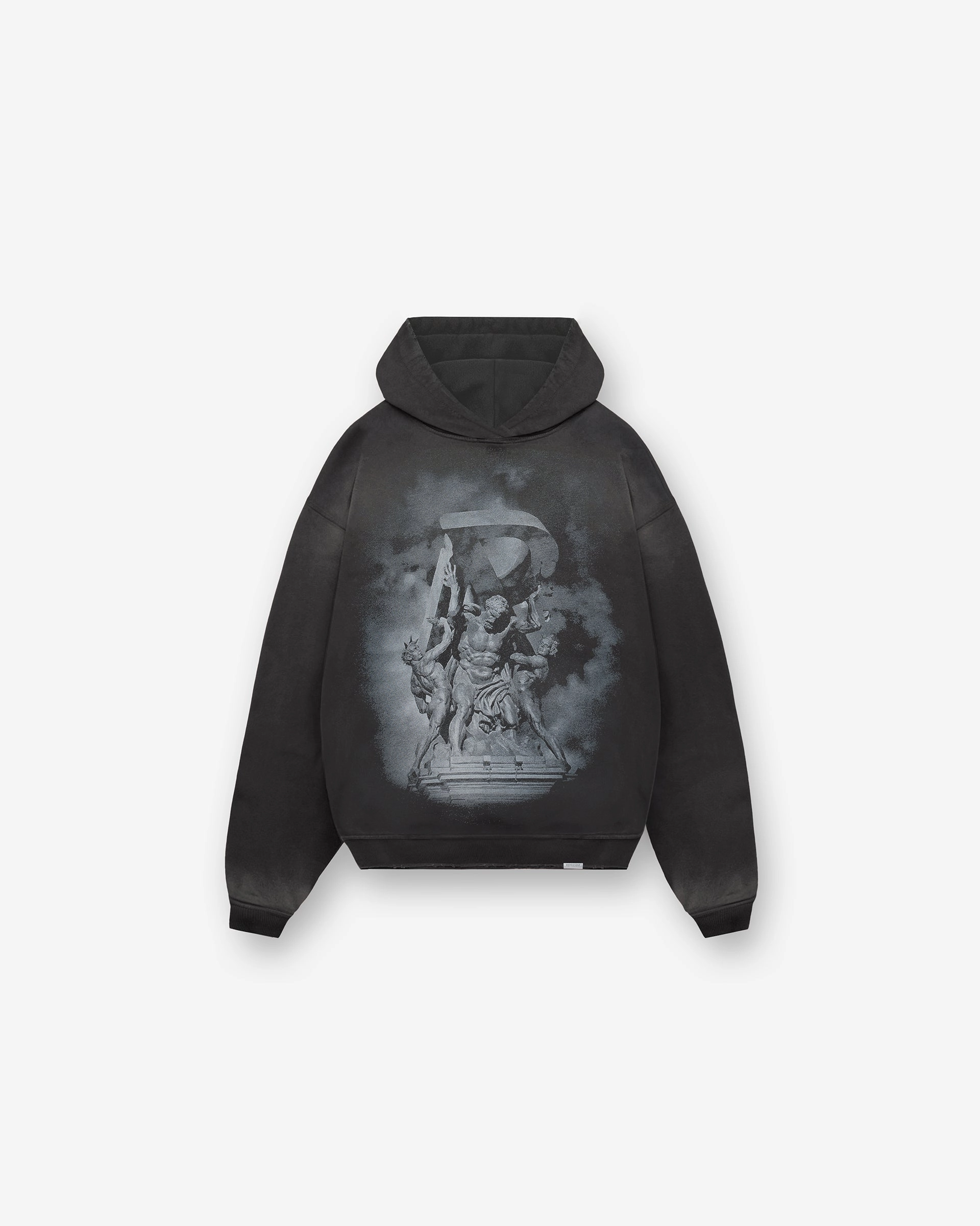 Unlined Design Atlas Hoodie - Stained Black