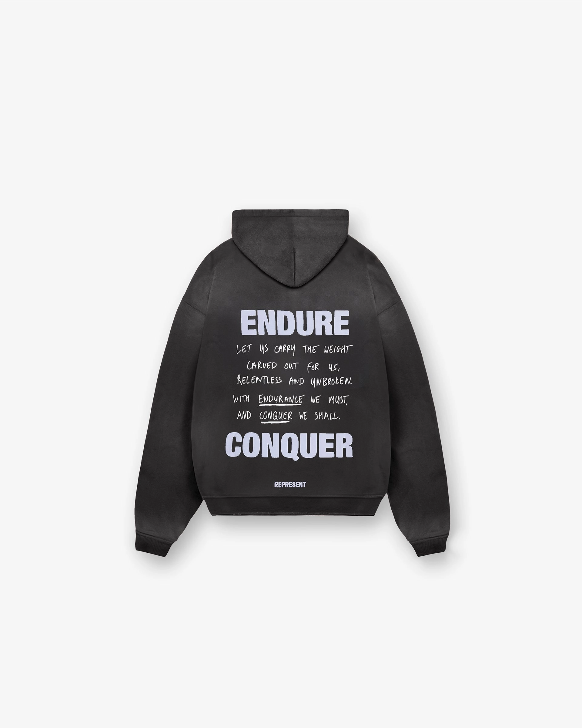 Microfiber Interior Trendy Look Atlas Hoodie - Stained Black