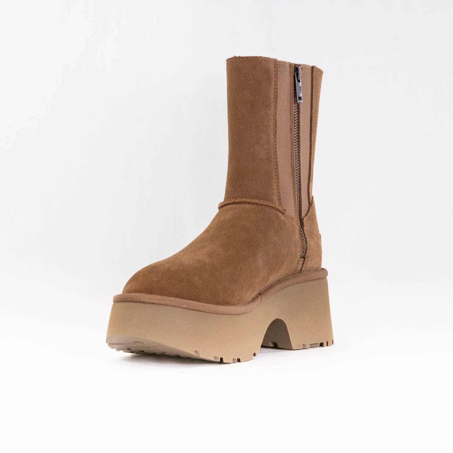 Ugg Classic Twin Seam New Heights (Women's) - Chestnut Abrasion Resistant Lining
