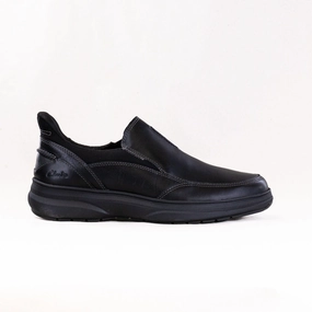 Quick Walk Clarks Mullen Step (Men's) - Black Leather