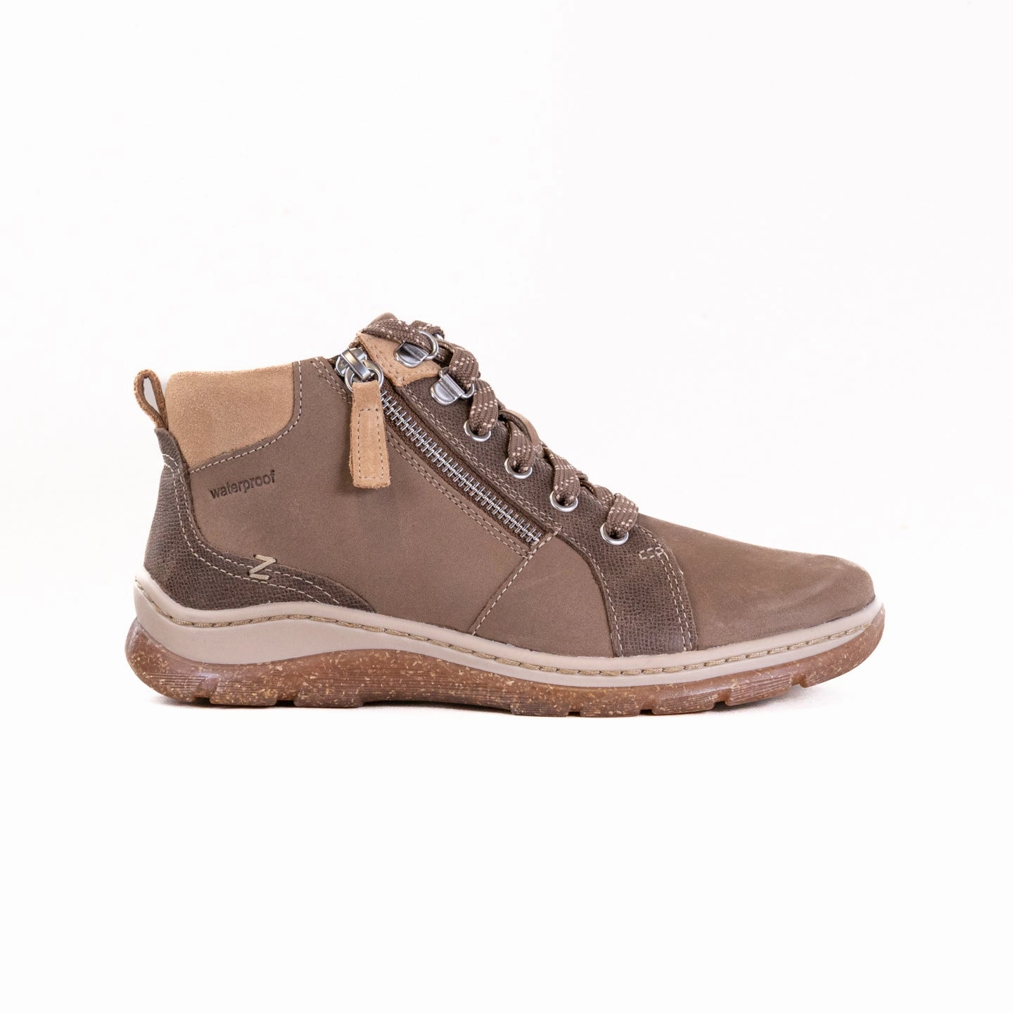 Essential Piece Clarks Orlene Top Waterproof (Women's) - Dark Sand Nubuck