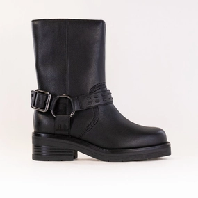 Clarks Rebelle Up Boot (Women's) - Black Leather Adventurous Spirit Water Wall