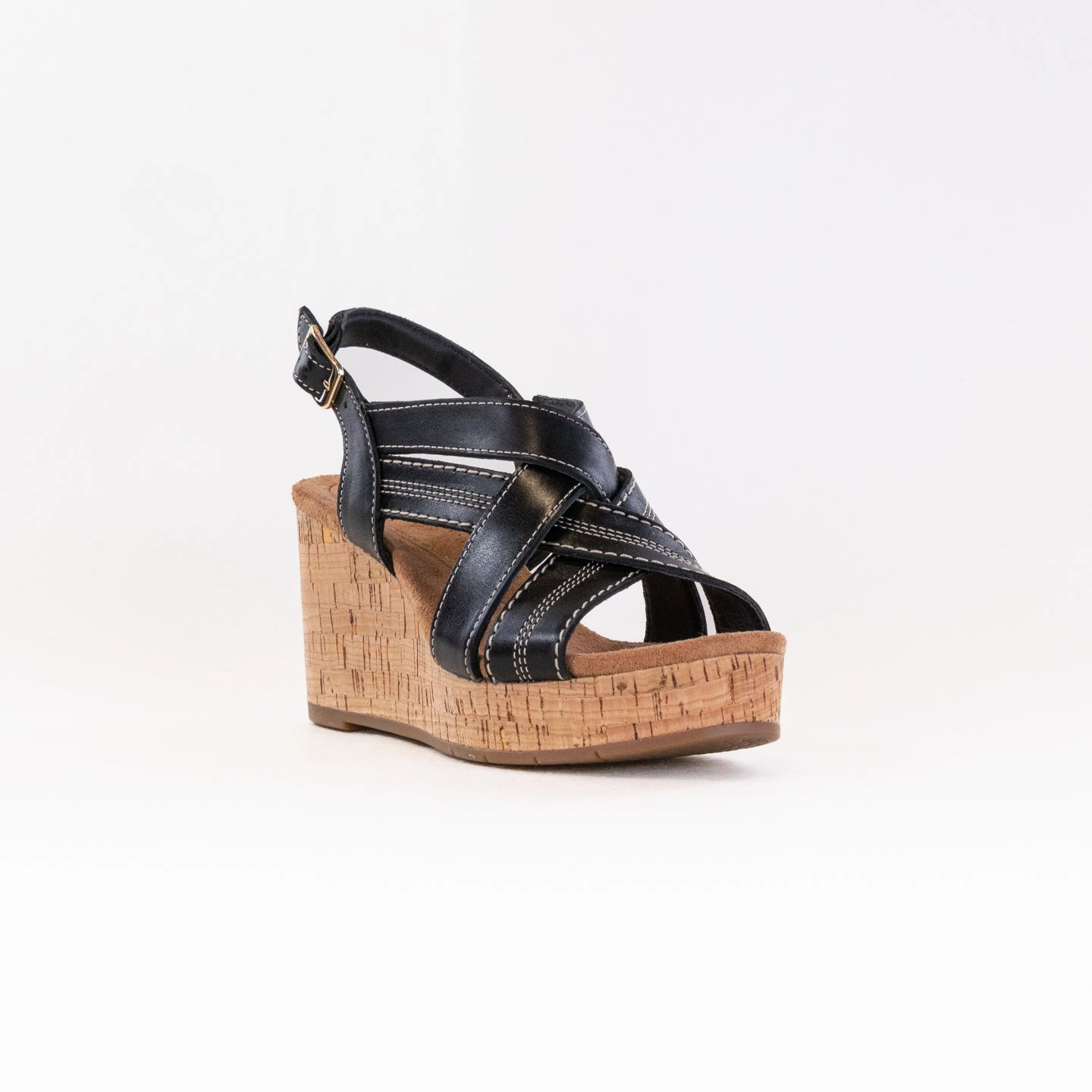 Moisture Wicking Inner Layer Clarks Sabina Sling (Women's) - Black/Black