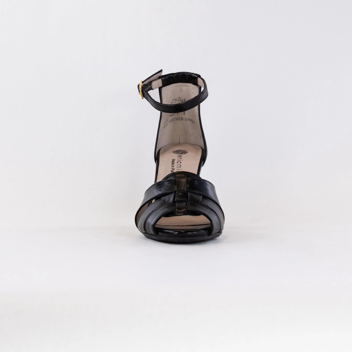 Gold Touch Footbed Massage Nodes Eric Michael Cordero (Women's) - Black Leather