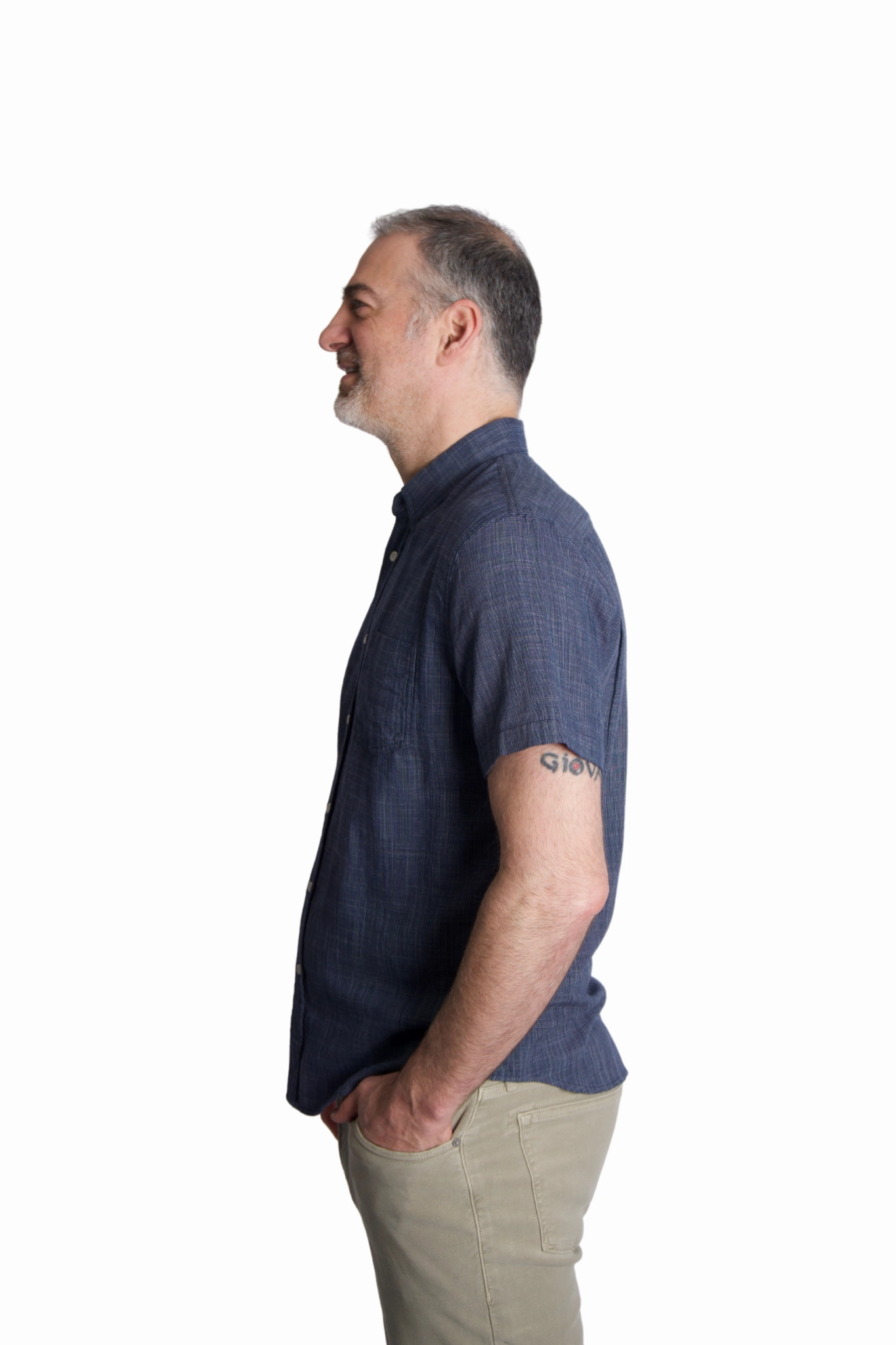 Fairfax Shirt in Navy Etch Non-Iron Vibrant Hue