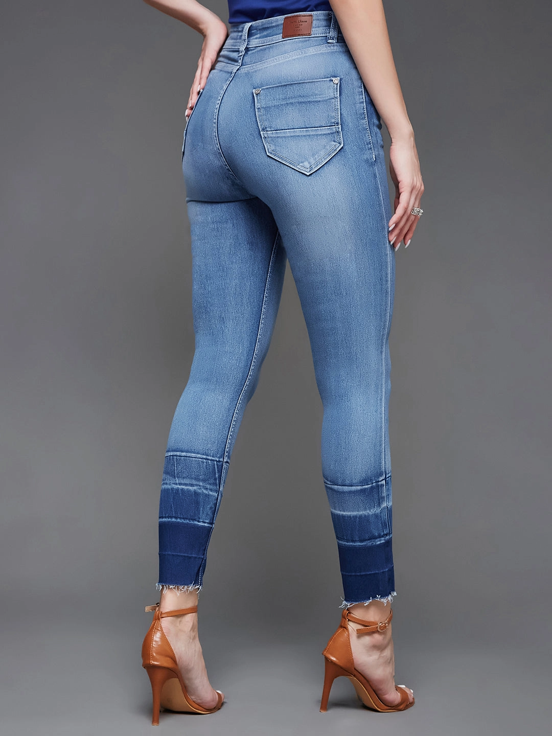 CHASEstretch? Light Blue Skinny-Fit High-Rise Denim Jeans Base Comfort Neutral Smooth