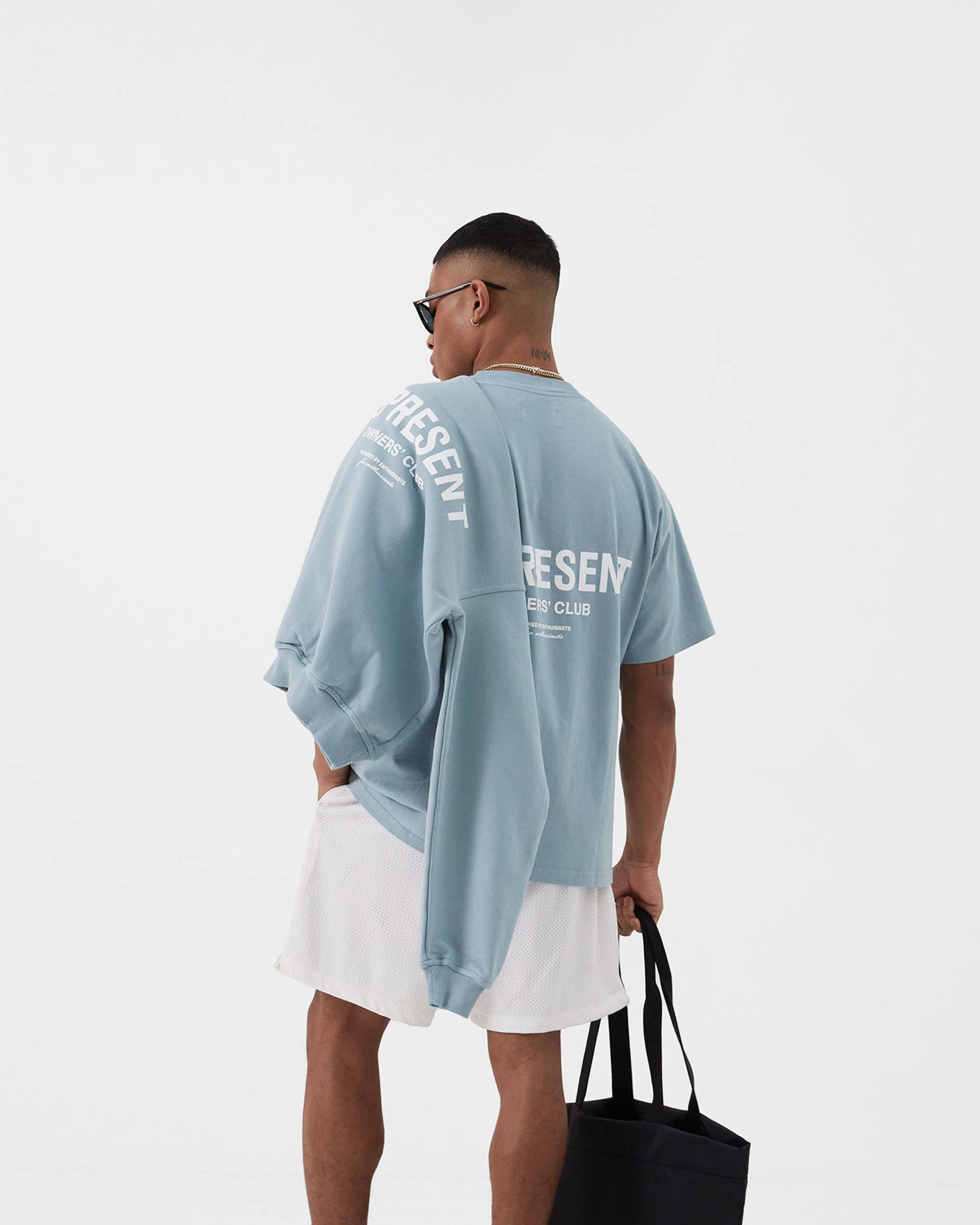 Represent Owners Club T-Shirt - Powder Blue Cozy Design Fit